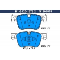 B1.G120-1878.2 GALFER Комплект гальмівних колодок дисковий гальм