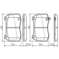 0 986 494 310 BOSCH Комплект гальмівних колодок дисковий гальм