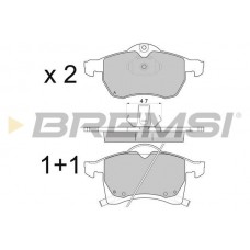 BP2811 BREMSI Комплект гальмівних колодок дисковий гальм