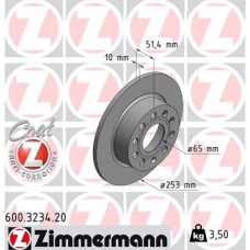 600.3234.20 ZIMMERMANN Гальмівний диск