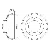 0 986 477 204 BOSCH Гальмівний барабан
