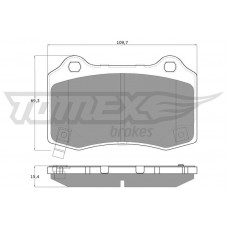 TX 18-81 TOMEX Brakes Комплект гальмівних колодок дисковий гальм