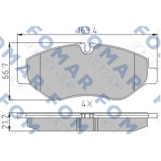 FO 929381 FOMAR Friction Комплект гальмівних колодок дисковий гальм