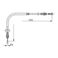 1 987 482 878 BOSCH Тросик, cтояночный тормоз