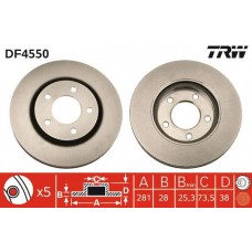 DF4550 TRW Гальмівний диск