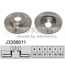 J3308011 NIPPARTS Гальмівний диск