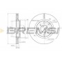 CD7527V BREMSI Гальмівний диск