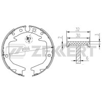 BK-4280 ZEKKERT Комплект гальмівних колодок