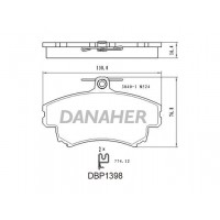 DBP1398 DANAHER Комплект гальмівних колодок дисковий гальм