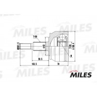GA20617 MILES Шарнирный комплект, Привідний вал