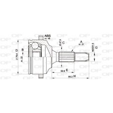 CVJ5369.10 OPEN PARTS Шарнирный комплект, Привідний вал