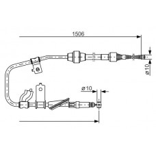 1 987 477 789 BOSCH Тросик, cтояночный тормоз