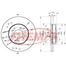 BD2586 FREMAX BRAKE DISC HIGH CARBON