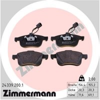 24339.200.1 ZIMMERMANN КомплеК т гальмівних колодок, дискове гальмо