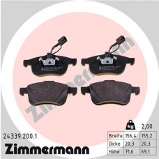 24339.200.1 ZIMMERMANN КомплеК т гальмівних колодок, дискове гальмо