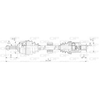 DRS6262.00 OPEN PARTS Привідний вал