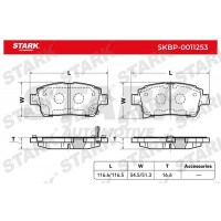 SKBP-0011253 Stark Комплект гальмівних колодок дисковий гальм