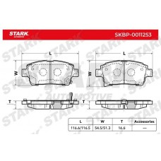 SKBP-0011253 Stark Комплект гальмівних колодок дисковий гальм