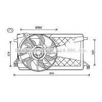 FD7563 AVA QUALITY COOLING Вентилятор охолодження двигуна