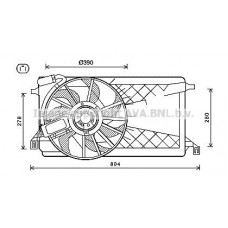 FD7563 AVA QUALITY COOLING Вентилятор охолодження двигуна