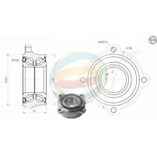 70-340016 MULTIPARTS Комплект підшипника ступиці колеса