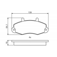 0 986 495 484 BOSCH КомплеК т гальмівних колодок, дискове гальмо