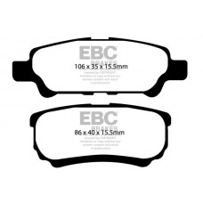 DP21563 EBC Brakes Комплект гальмівних колодок дисковий гальм