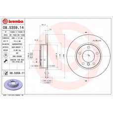 08.5359.11 BREMBO Гальмівний диск