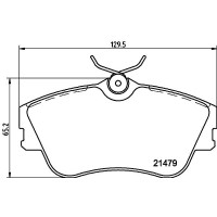 MDB1682 MINTEX Комплект гальмівних колодок дисковий гальм