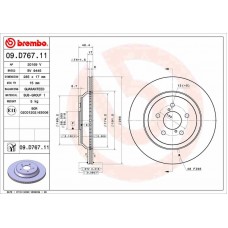 09.D767.11 BREMBO Гальмівний диск