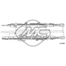 81779 Metalcaucho Тросик, cтояночный тормоз