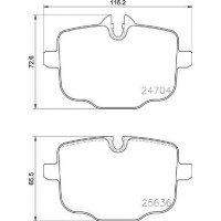 P 06 101 BREMBO Комплект гальмівних колодок дисковий гальм