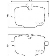 P 06 101 BREMBO Комплект гальмівних колодок дисковий гальм