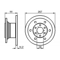 0 986 478 742 BOSCH Гальмівний диск