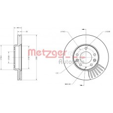 6110159 METZGER Гальмівний диск
