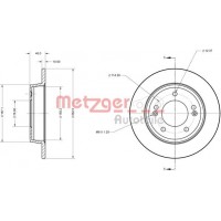 6110751 METZGER Гальмівний диск