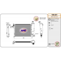 106.021 AHE Радіатор охолодження двигуна