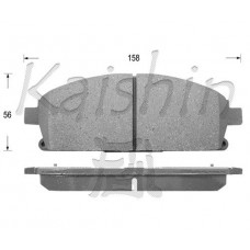 FK1260 KAISHIN Комплект гальмівних колодок дисковий гальм