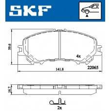 VKBP 80557 A SKF Комплект гальмівних колодок дисковий гальм