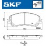 VKBP 80557 A SKF Комплект гальмівних колодок дисковий гальм