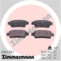 23646.165.1 ZIMMERMANN Комплект гальмівних колодок дисковий гальм