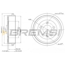 CR5594 BREMSI Гальмівний барабан