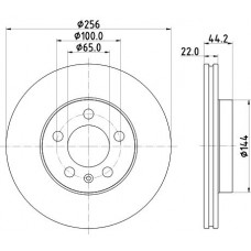 8DD 355 132-091 HELLA Гальмівний диск