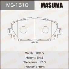 MS-1518 MASUMA Комплект гальмівних колодок