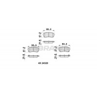 AB0349 BRAXIS Комплект гальмівних колодок дисковий гальм