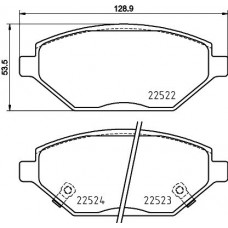 P 59 093 BREMBO Комплект гальмівних колодок дисковий гальм