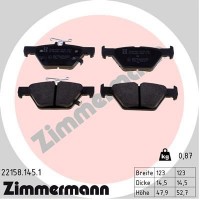 22158.145.1 ZIMMERMANN КомплеК т гальмівних колодок, дискове гальмо