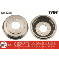 DB4225 TRW Гальмівний барабан