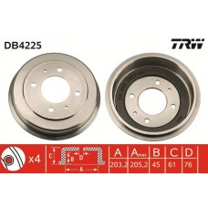 DB4225 TRW Гальмівний барабан