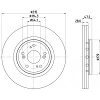 8DD 355 125-321 HELLA Гальмівний диск